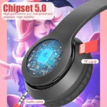 Wireless Headphone Flash Light With Cute Cat Ears - Image 3