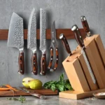 Knife Set with block, 9PC High Carbon Stainless Steel - Image 4