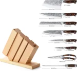 Knife Set with block, 9PC High Carbon Stainless Steel - Image 3