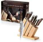 Knife Set with block, 9PC High Carbon Stainless Steel - Image 6